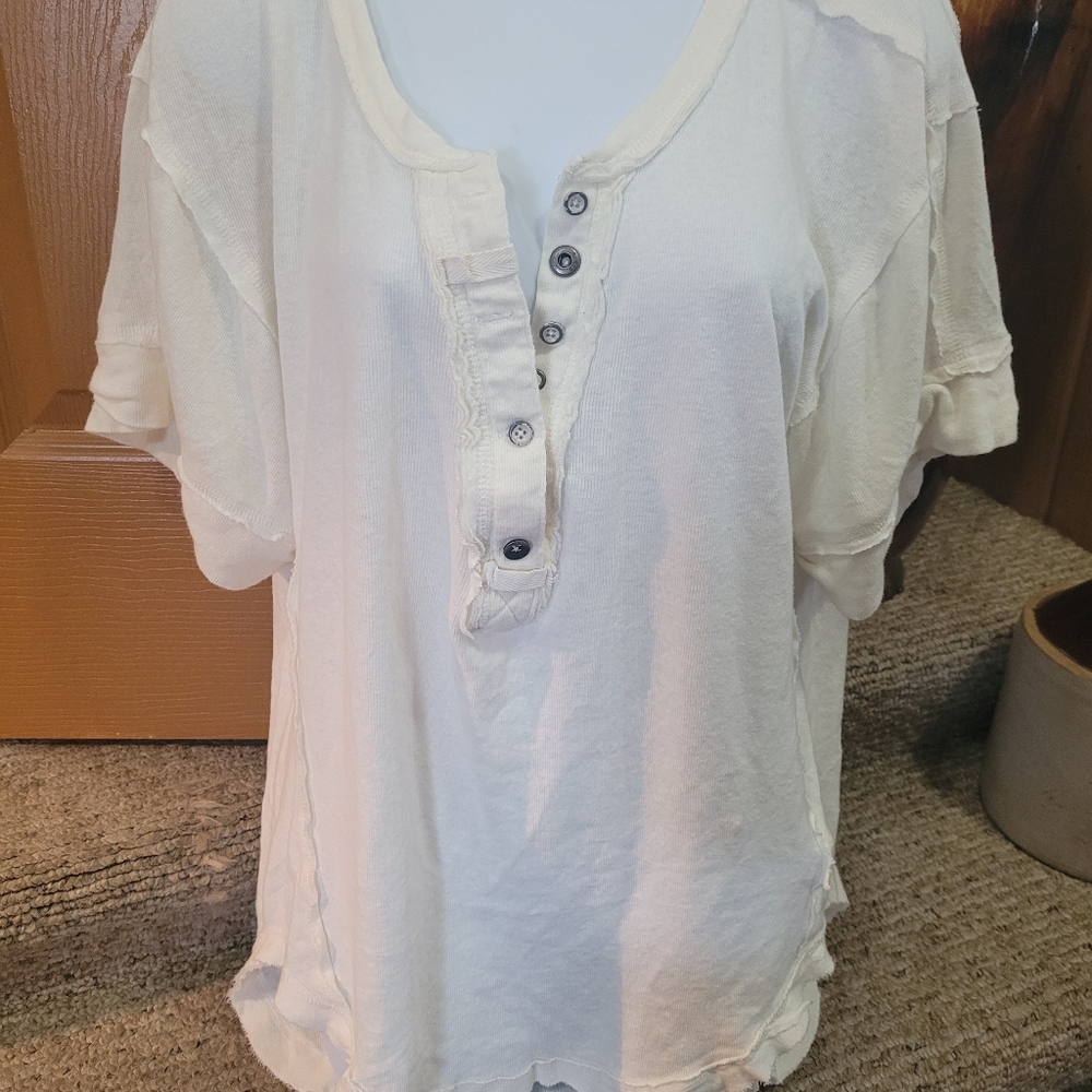 NWT Free People Henley T-Shirt - Picture 4 of 6